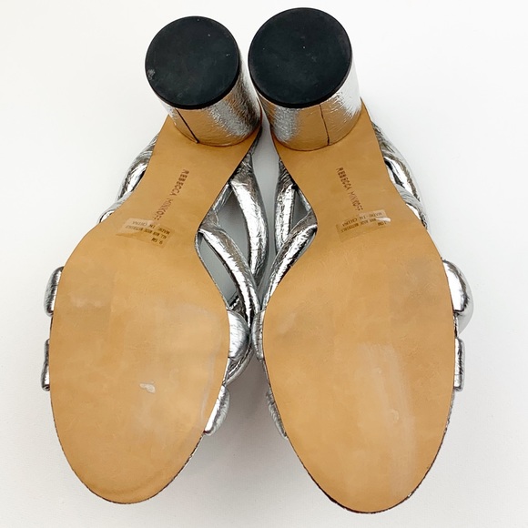Rebecca Minkoff amandine silver strappy mules - Picture 7 of 8